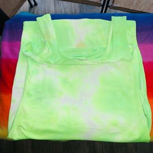 Neon green tye dye dress